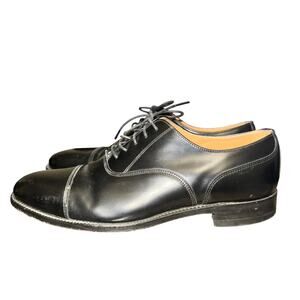 Loake Last Oxfords Men's Size 8.5 Black Leather Professional Collection Cap Toe